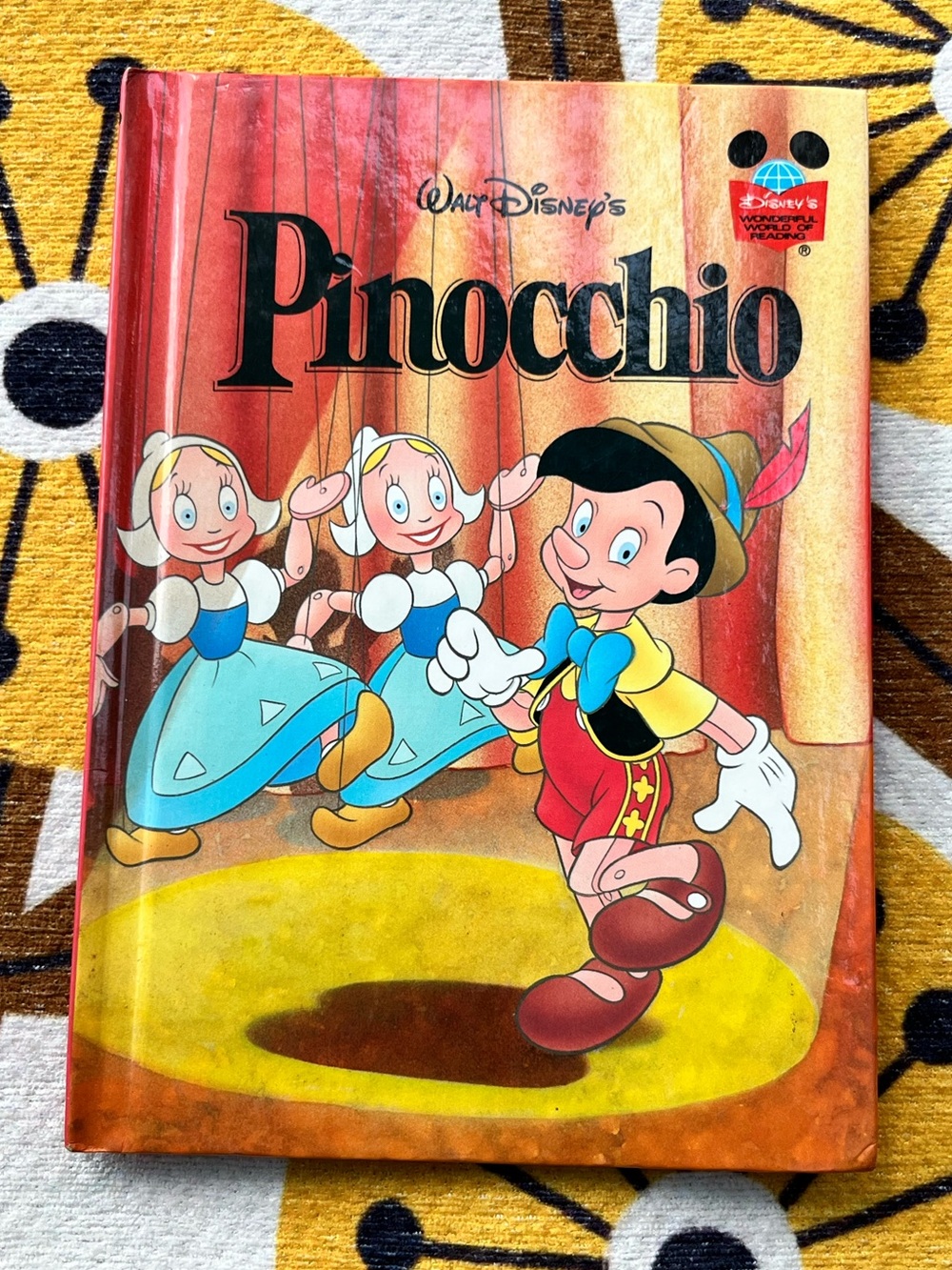 Vintage 1995 Disney Pinocchio Hardcover Book Wonderful World of Reading